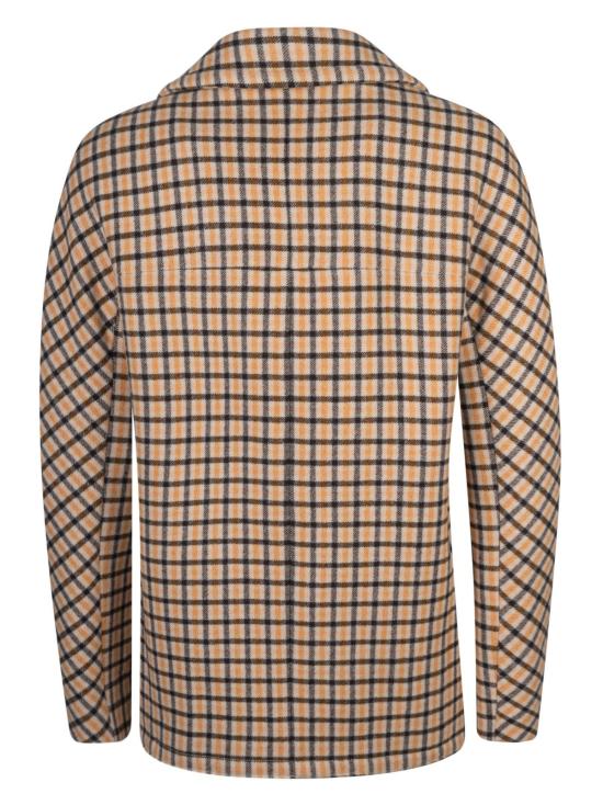  랑방 자켓 더블 브레스트 체크 재킷 네이비 블루 - LANVIN