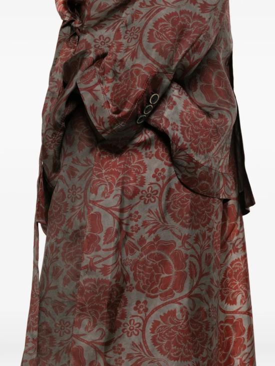 26SS 우마 왕 팔라초 팬츠 UP3012 UW087 Grey red - UMA WANG