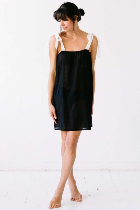  살루아 란제리 숏 원피스 Salua 란제리 타이 스트랩 코튼 베이비돌 - SALUA LINGERIE