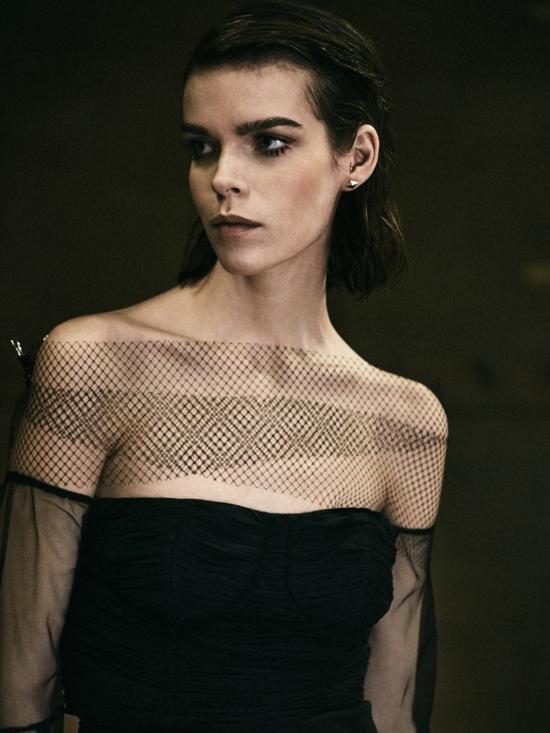  BreeLayne 블라우스 브리 레인 네트 크로스오버 숄 블랙 - OTHER BRANDS