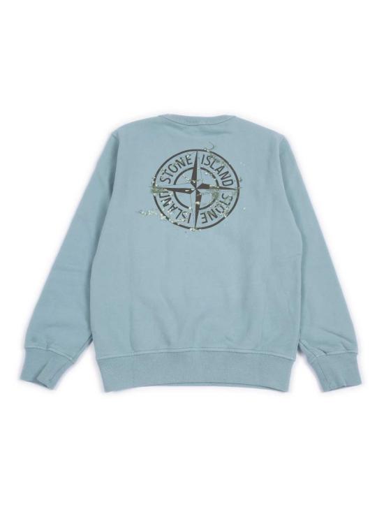  [키즈] 스톤 아일랜드 풀오버 키즈 스웨트셔츠 라이트 블루 - STONE ISLAND