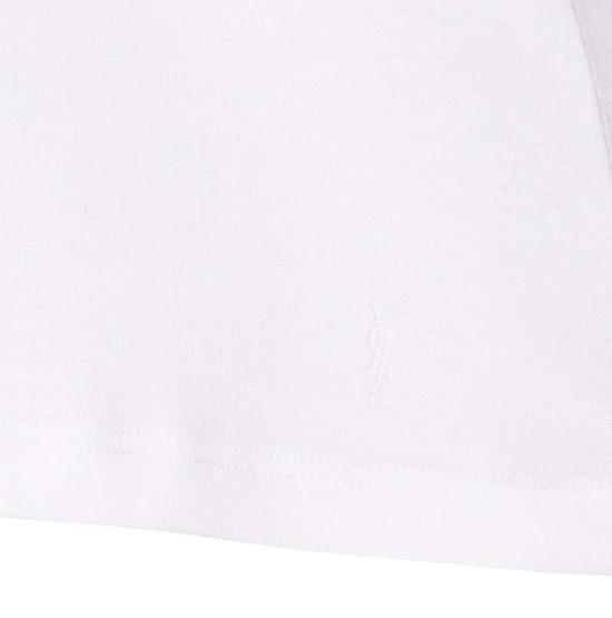  생로랑 민소매 티셔츠 로고 탱크탑 화이트 - SAINT LAURENT