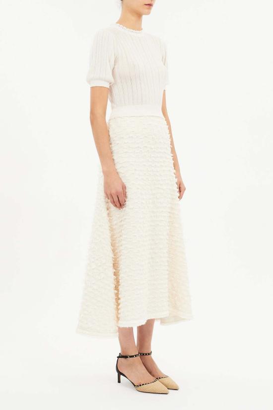  울라 존슨 미디 스커트 Ulla Johnson Josanna A 라인  아이보리 - ULLA JOHNSON