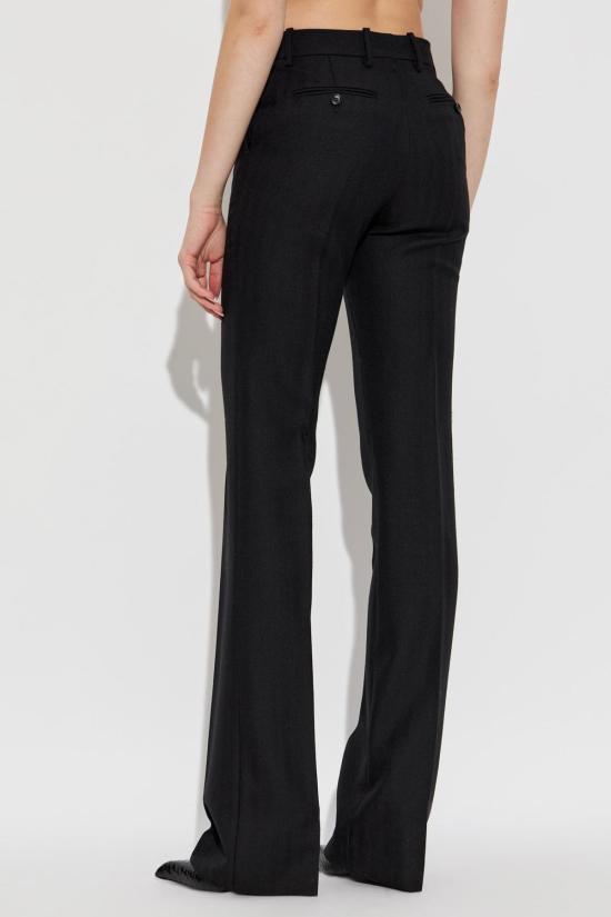  톰포드 스트레이트 팬츠 톰 포드 헤링본 패턴 팬츠 블랙 - TOMFORD