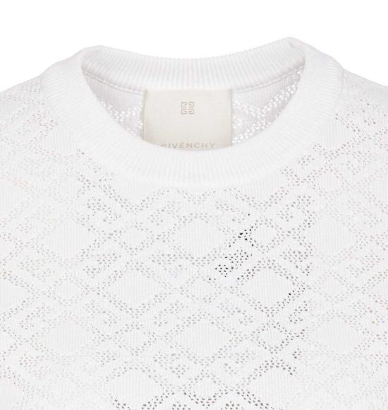  지방시 민소매 티셔츠 크롭 모노그램 탑 화이트 - GIVENCHY