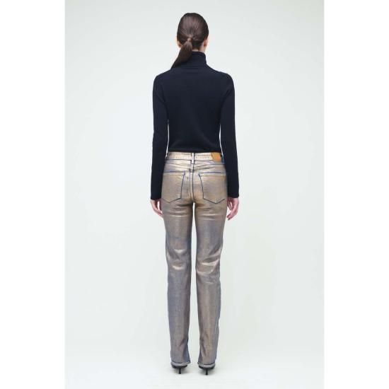  조나단 심카이 데님 팬츠 래 하이라이즈 앵클 스키니 진 매트 골드 - JONATHAN SIMKHAI