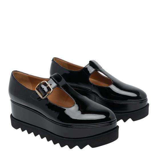  스텔라 맥카트니 힐/펌프스 스텔라 매카트니 메리 제인 엘리스 웨지 슈즈 블랙 - STELLA MCCARTNEY