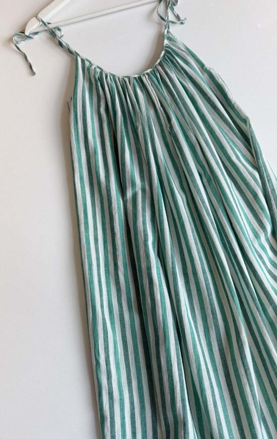  투 롱 원피스 숄더 타이 드레스 - TWO