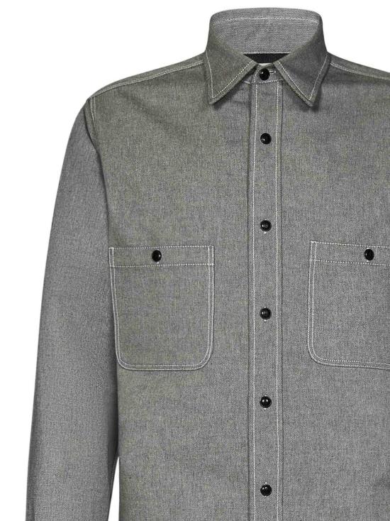  마르지엘라 셔츠 메종  데님 셔츠 그레이 - MAISON MARGIELA
