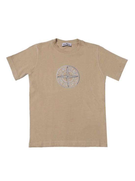  [키즈] 스톤 아일랜드 탑 키즈 티셔츠 베이지색