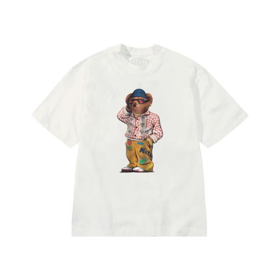  마켓 반팔 티셔츠 포크 곰 티셔츠