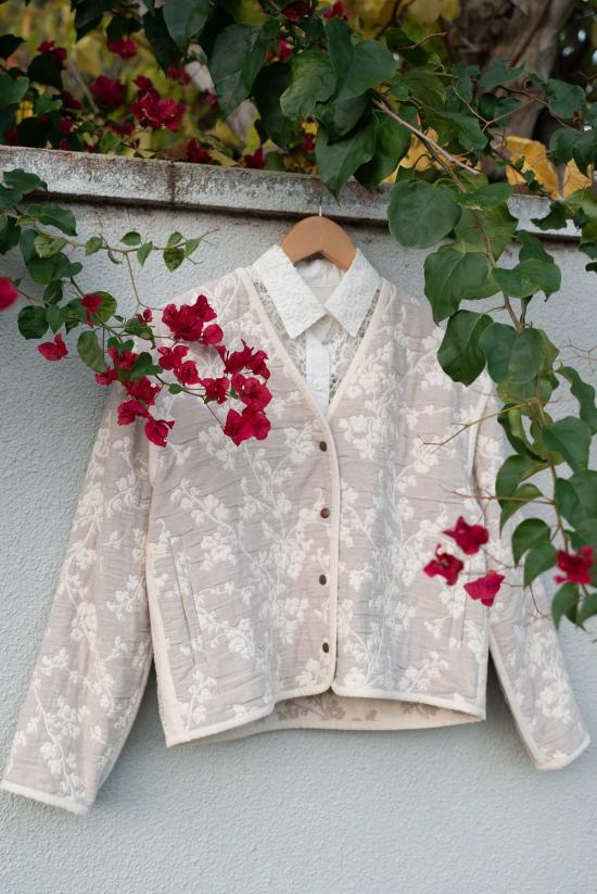  제스 미니 코트 스톤 아가베 퀼팅