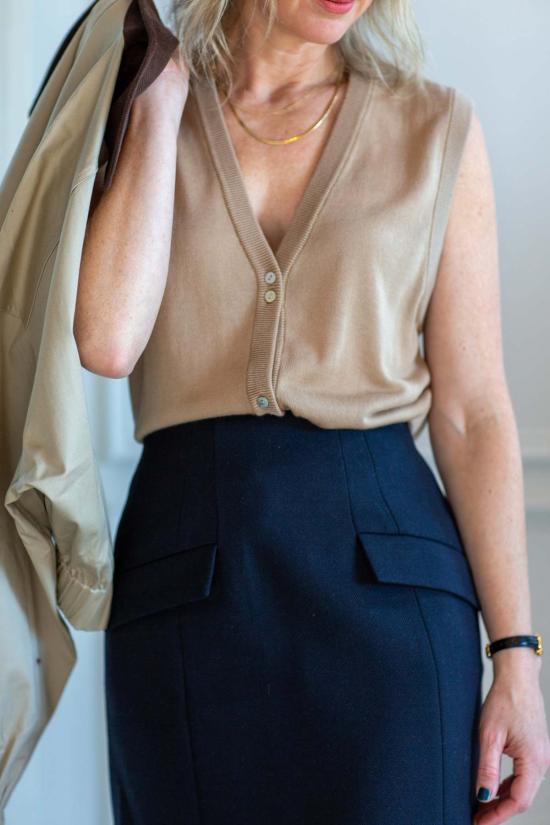  비르기테 허스카인드 숏 스커트 허스킨드 벤자민 스커트 네이비 - BIRGITTE HERSKIND