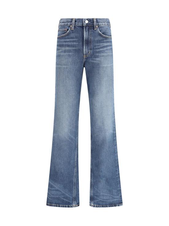  에이골디 데님 팬츠 아골드 킥부츠 진 블루