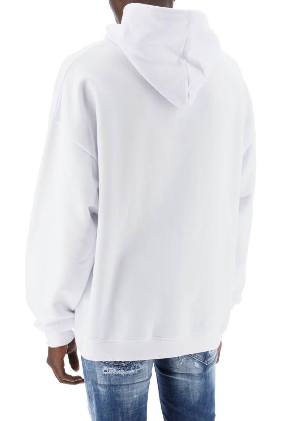  디스퀘어드2 스웨터 Dsquared2 코튼 스웨트셔츠 화이트 - DSQUARED2