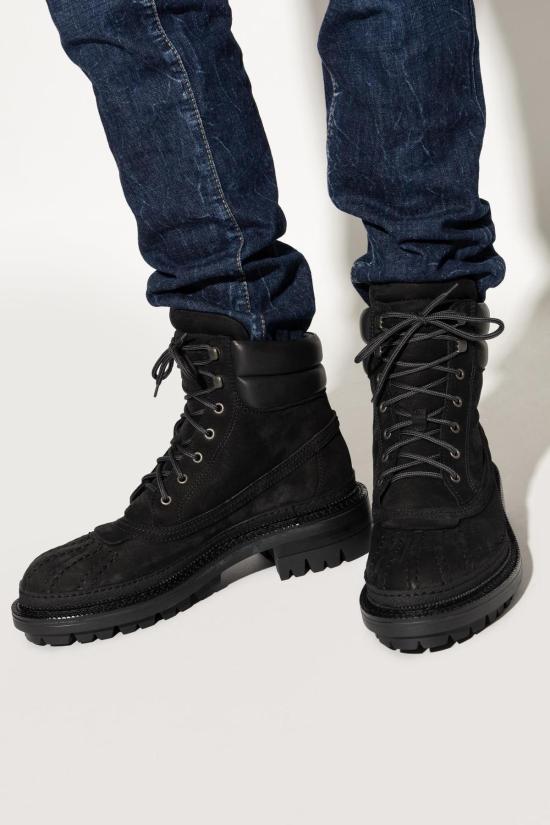  디스퀘어드2 부츠 Dsquared2 아미 가죽  블랙 - DSQUARED2