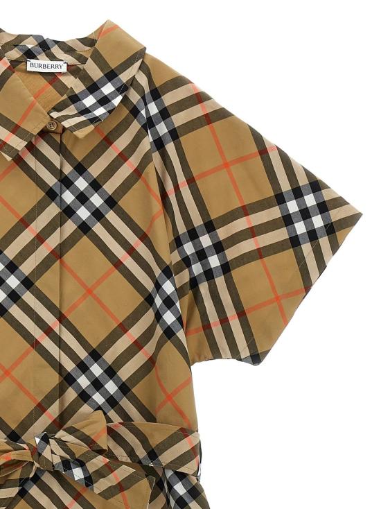  [키즈] 버버리 원피스 키즈  체크 슈미시에 드레스 베이지 - BURBERRY