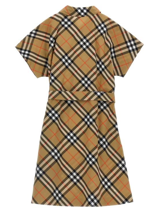  [키즈] 버버리 원피스 키즈  체크 슈미시에 드레스 베이지 - BURBERRY