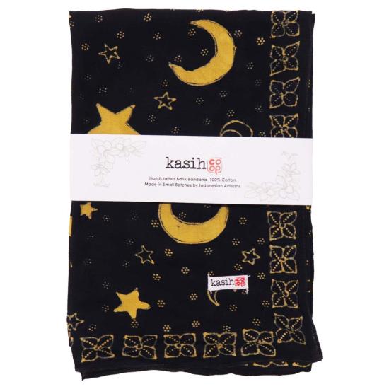  카시 코옵 머플러/스카프 Kasih Coop 풀 핸드 드로잉 바틱 툴리스 반다나 - KASIH COOP