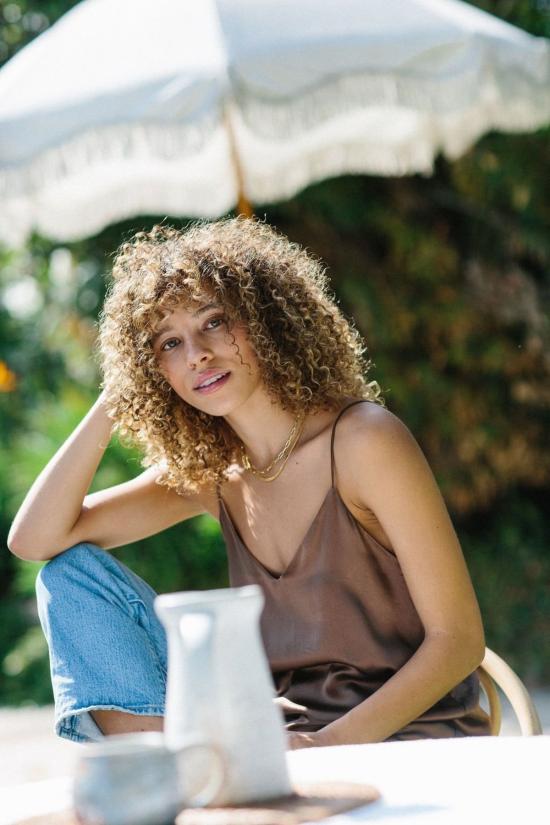  메릿 찰스 민소매 티셔츠 코코 탱크 에스프레소 브라운 - MERRITT CHARLES