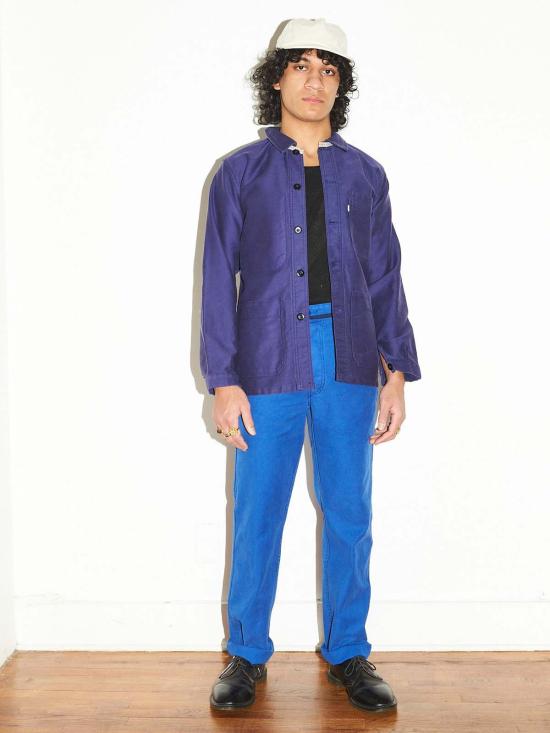  Limited Edition 데님 자켓 한정판 목수 재킷 몰스킨 작업복 재킷 네이비 - OTHER BRANDS