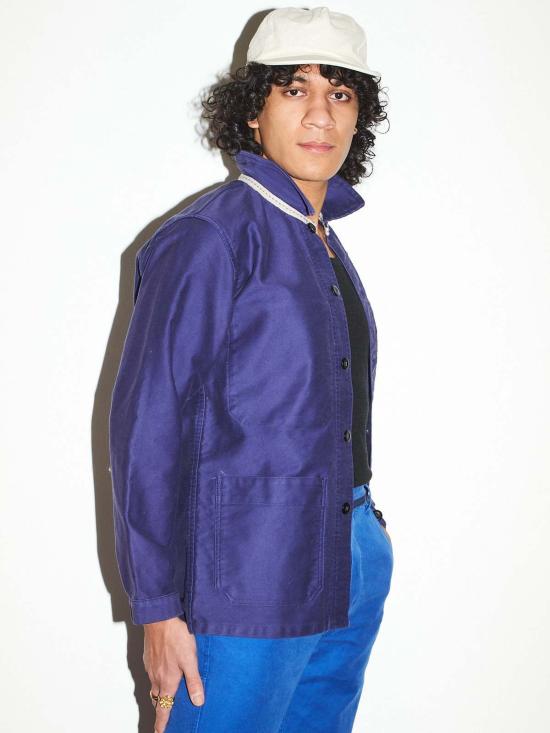  Limited Edition 데님 자켓 한정판 목수 재킷 몰스킨 작업복 재킷 네이비 - OTHER BRANDS