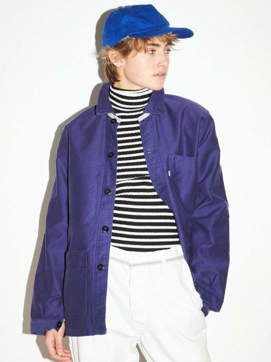  리미티드 에디션 데님 자켓 한정판 목수 재킷 몰스킨 작업복 재킷 네이비 - LIMITED EDITION