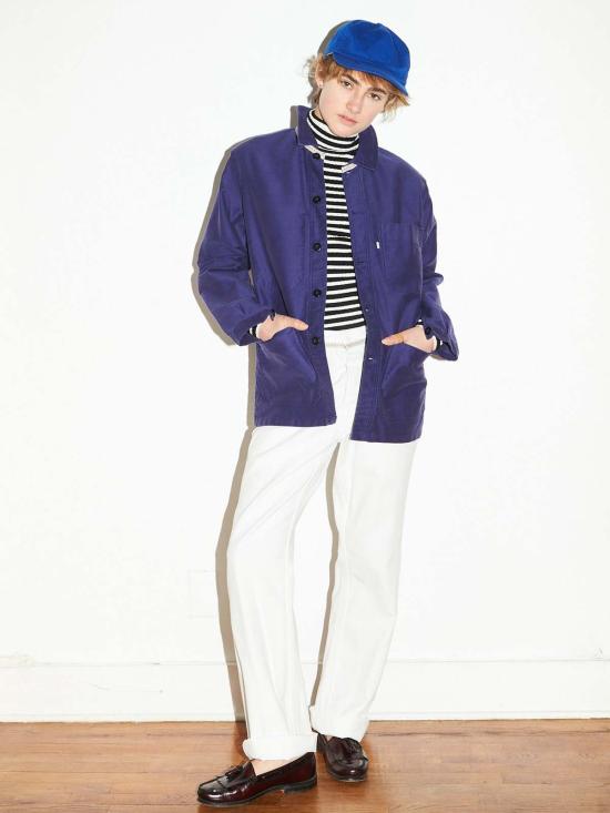  Limited Edition 데님 자켓 한정판 목수 재킷 몰스킨 작업복 재킷 네이비 - OTHER BRANDS