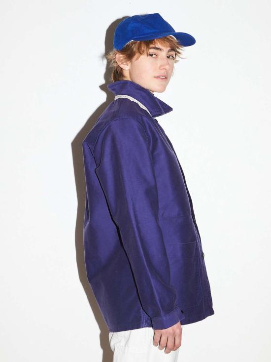  리미티드 에디션 데님 자켓 한정판 목수 재킷 몰스킨 작업복 재킷 네이비 - LIMITED EDITION