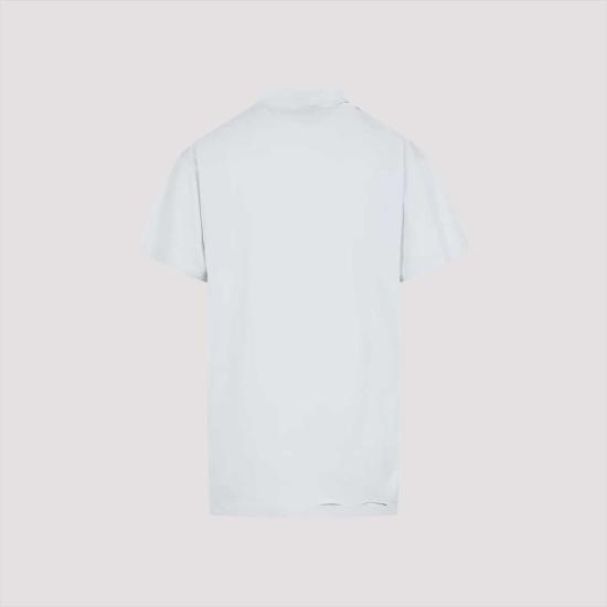  발렌시아가 반팔 티셔츠 옵티컬 티셔츠 더티 화이트 블랙