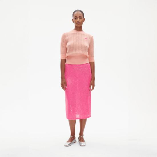  바움 운드 페르드가르텐 미디 스커트 Baum und Pferdgarten Jolette 스팽글 스커트 핑크 핑크