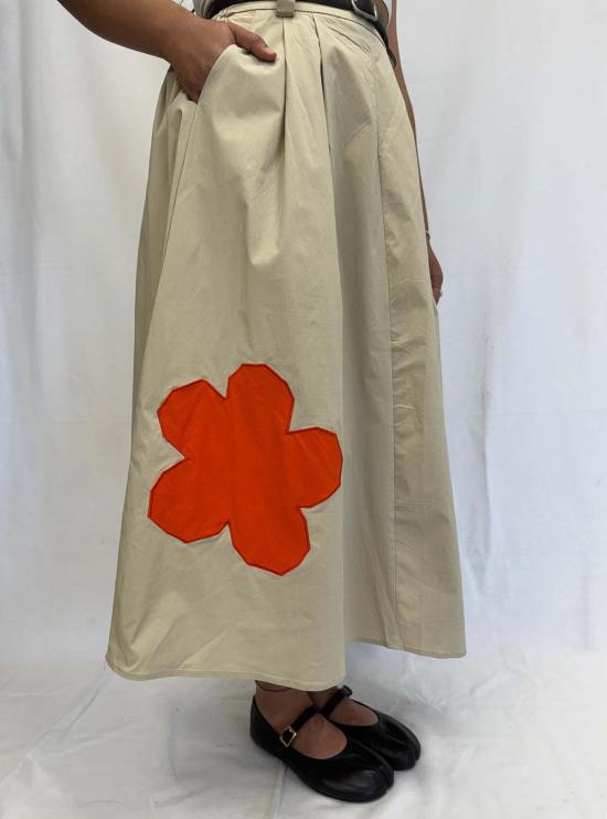  메리 로 롱 스커트 플라워 파워 스커트 - MARY LO