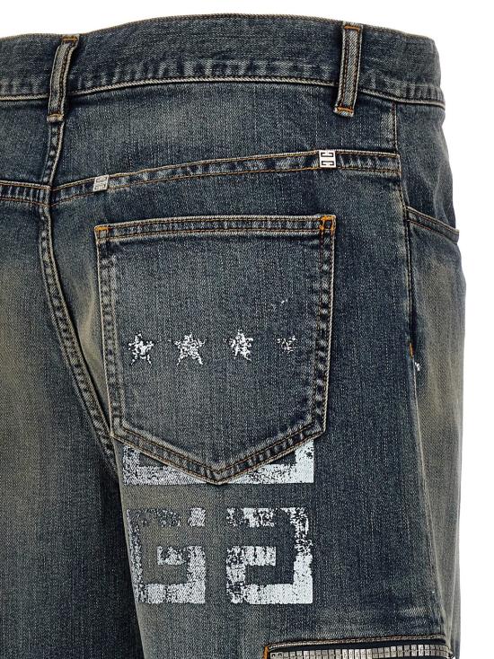  지방시 데님 팬츠 카고 진 미디엄 블루 - GIVENCHY