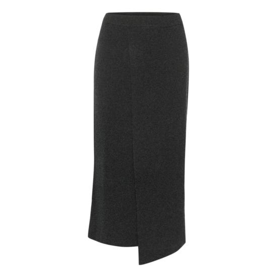 게스투즈 미디 스커트 만지 스커트 딥 그래파이트 - GESTUZ
