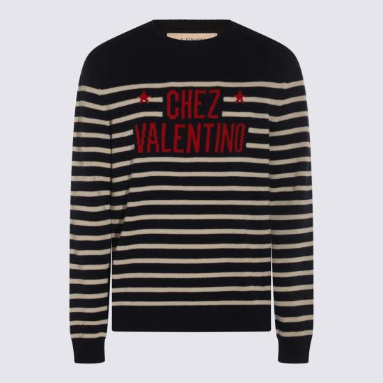  발렌티노 가라바니 스웨터 발렌티노 울 니트  블루