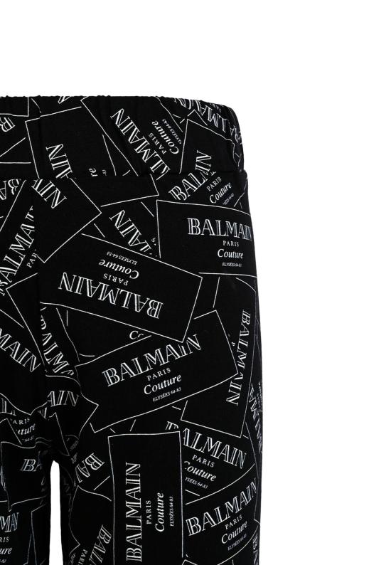  [키즈] 발망 트레이닝/조거 팬츠 로고 레깅스 (어린이용, 블랙) - BALMAIN