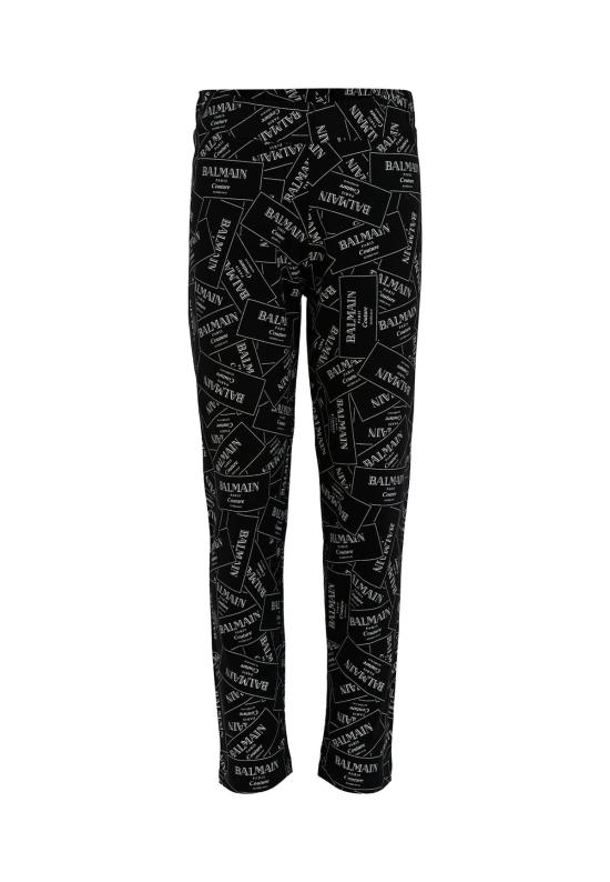  [키즈] 발망 트레이닝/조거 팬츠 로고 레깅스 (어린이용, 블랙)