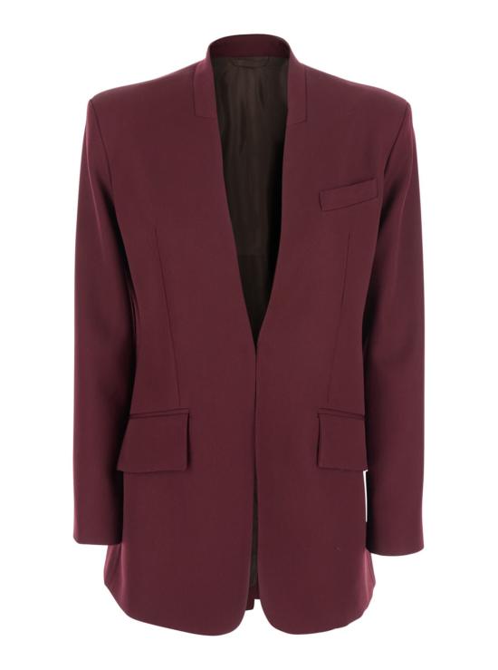  디 아티코 수트 자켓 아티코 보르도 재킷 (깊은 네크라인과 스트랩 포함) 보르도 색상