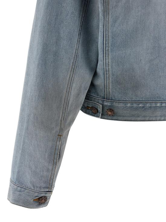  발렌시아가 데님 자켓 더블 레이어 재킷 라이트 블루 - BALENCIAGA