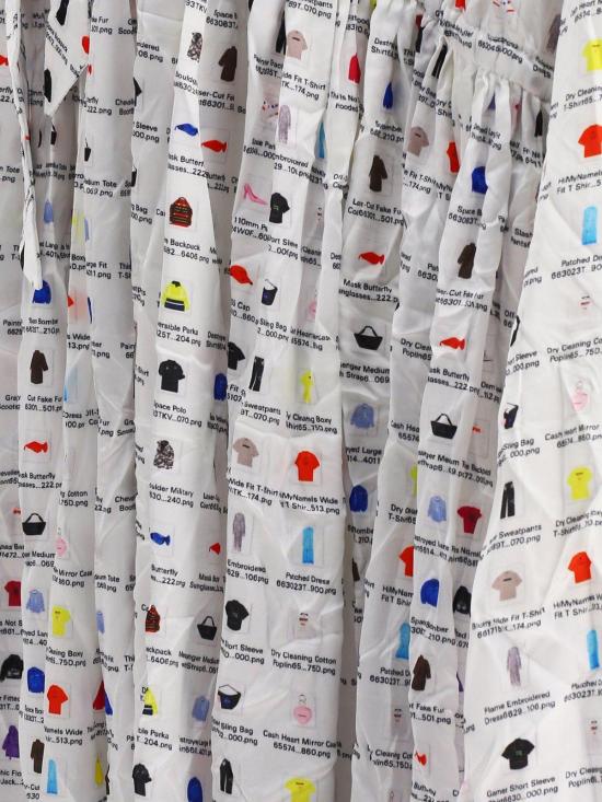  발렌시아가 미디 원피스 그래픽 프린트 오버사이즈 미디 드레스 화이트 - BALENCIAGA