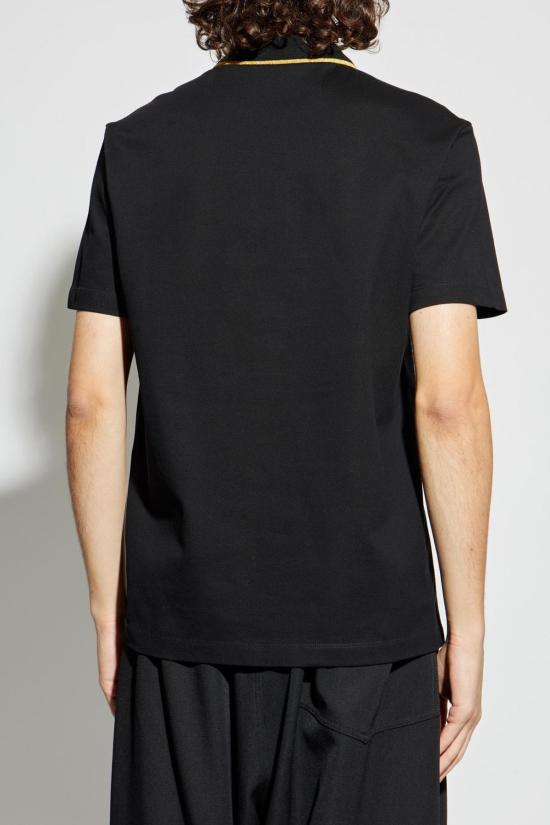  베르사체 폴로 티셔츠 로고 폴로 셔츠 블랙 - VERSACE