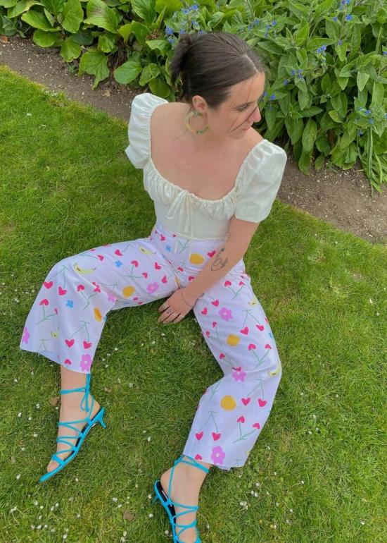  BY MEGAN CROSBY 블라우스 메건 크로스비 포지  브로더리 앙글레즈/화이트 - OTHER BRANDS