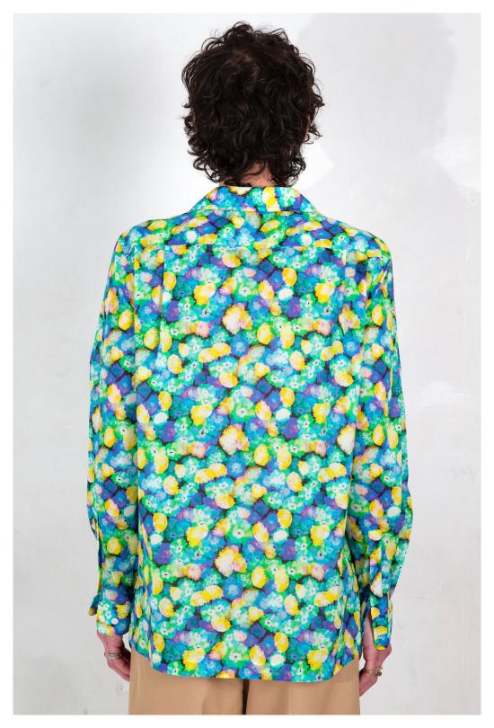  Graphia New York 긴팔 셔츠 그라피아 뉴욕 캠프 칼라 블루 플로럴 드림 긴팔 - OTHER BRANDS