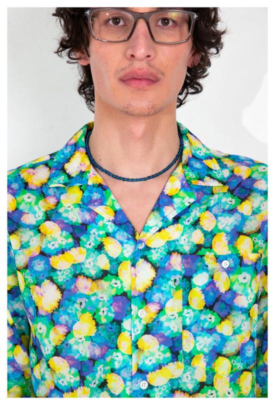  Graphia New York 긴팔 셔츠 그라피아 뉴욕 캠프 칼라 블루 플로럴 드림 긴팔 - OTHER BRANDS