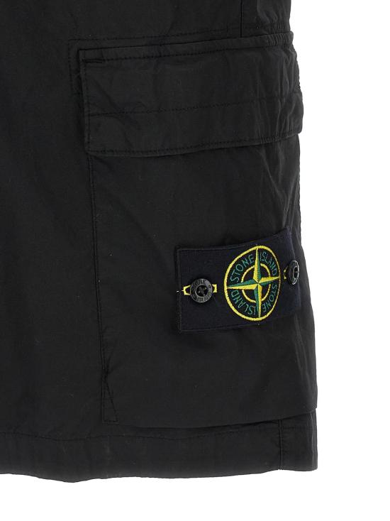  스톤 아일랜드 숏팬츠 L100020 버뮤다 쇼츠 블랙 - STONE ISLAND