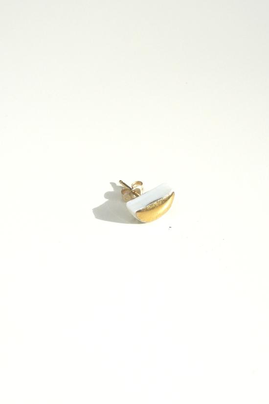  주주메이드 이어링 하프문  14k 골드