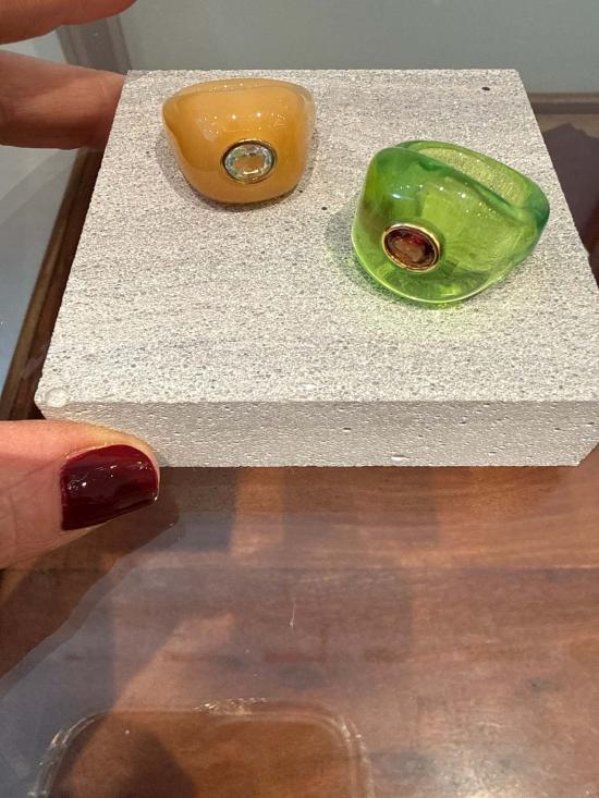  리지 포르투나토 반지 기념비 링 라임 - LIZZIE FORTUNATO