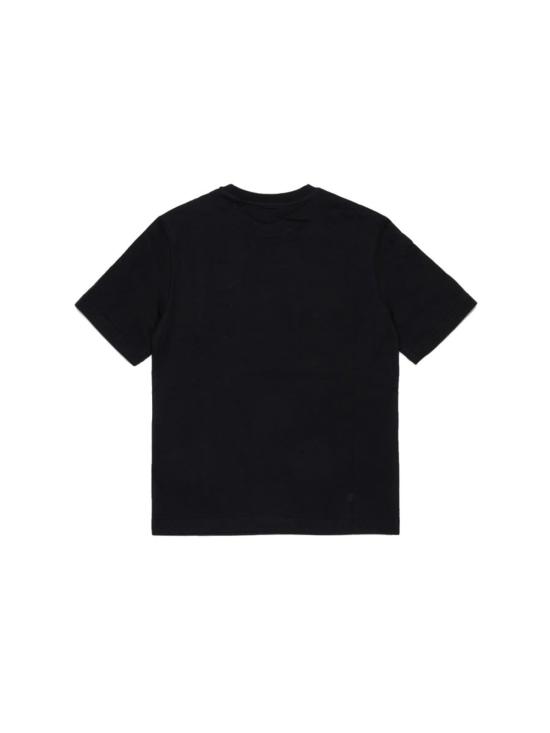  [키즈] 디젤 트레이닝 상의 키즈  티패치 오버 티셔츠 블랙 - DIESEL