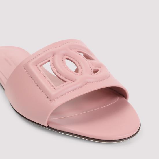 26SS 돌체앤가바나 DG 로고 카프스킨 슬리퍼 CQ0436AY32980405 PINK - DOLCE & GABBANA