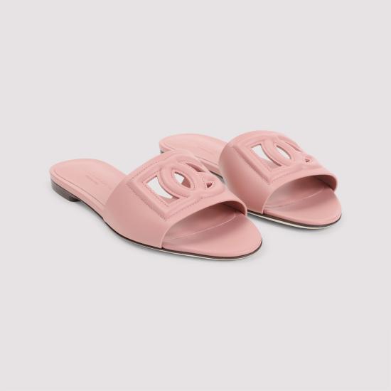 26SS 돌체앤가바나 DG 로고 카프스킨 슬리퍼 CQ0436AY32980405 PINK - DOLCE & GABBANA